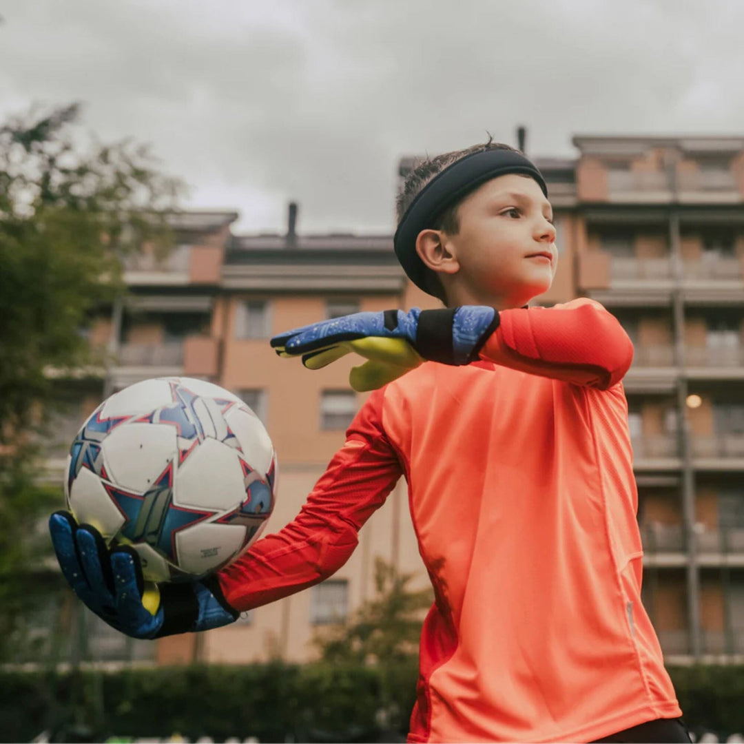 Challenger Youth GK Gloves by Storelli - Blue Circuit - ITASPORT