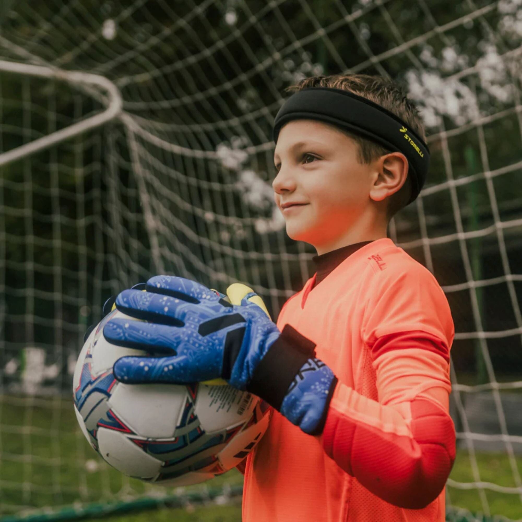 Challenger Youth GK Gloves by Storelli - Blue Circuit - ITASPORT