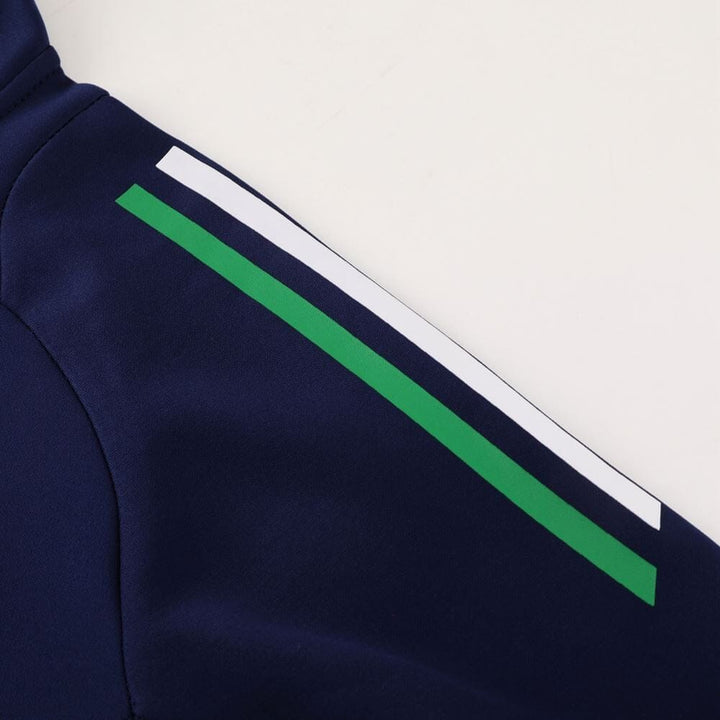 Kids Italy FIGC Navy Full Zip Training Tracksuit 24/25 - ADIDAS
