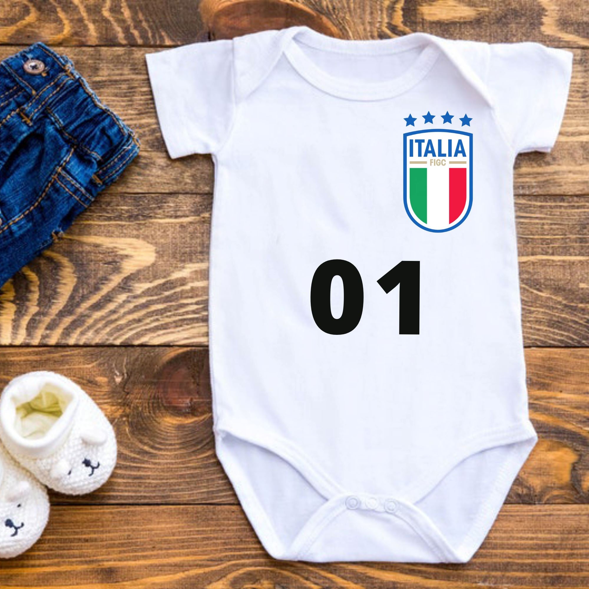 Italia 24/25 Baby Bodysuit w/ name and number - ITA SPORT