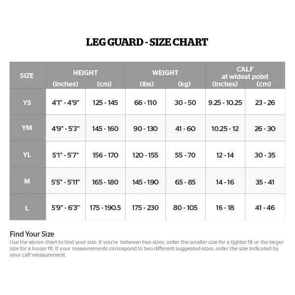 Leg Guards by Storelli - Black - ITASPORT