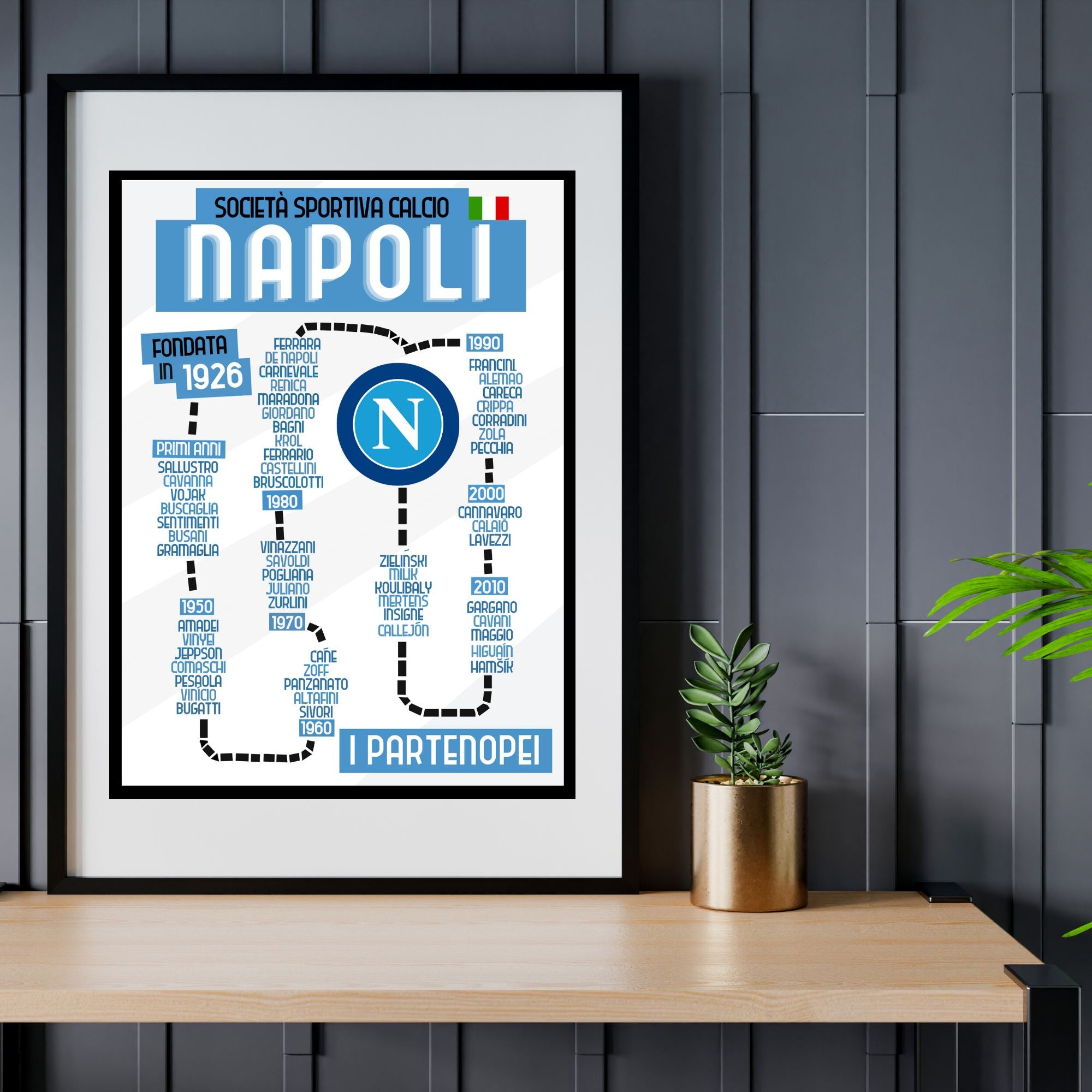 Napoli Best Players Print - ITASPORT